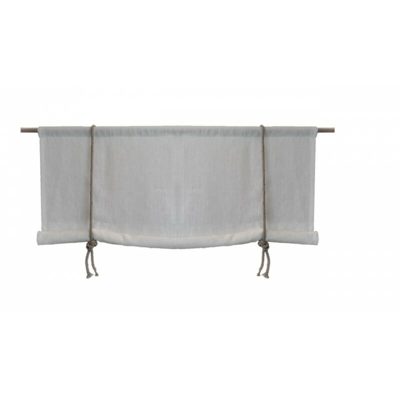 Linen tie up valance with ribbons -