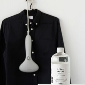 steamwater. destilled steamwater for all clothing steamers. Steamery stockholm sold at RESTYLE clothing care store.